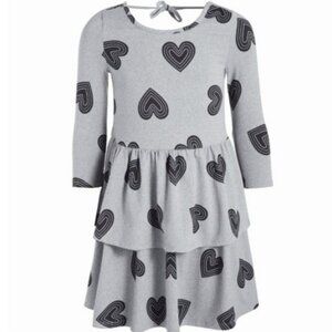 NWT. EPIC THREADS Girls Heart-Printed Tiered Dress